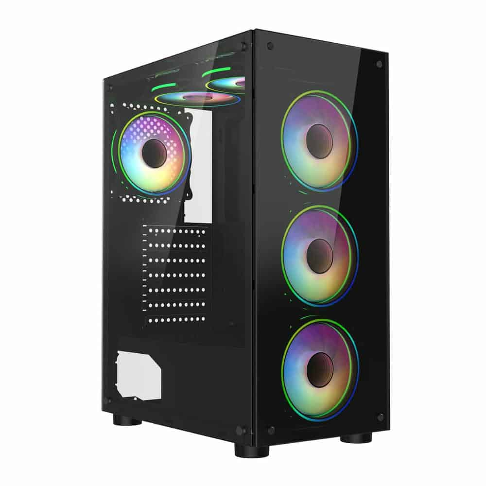 CiT Mirage F6 Black Tempered Glass ATX Gaming Case